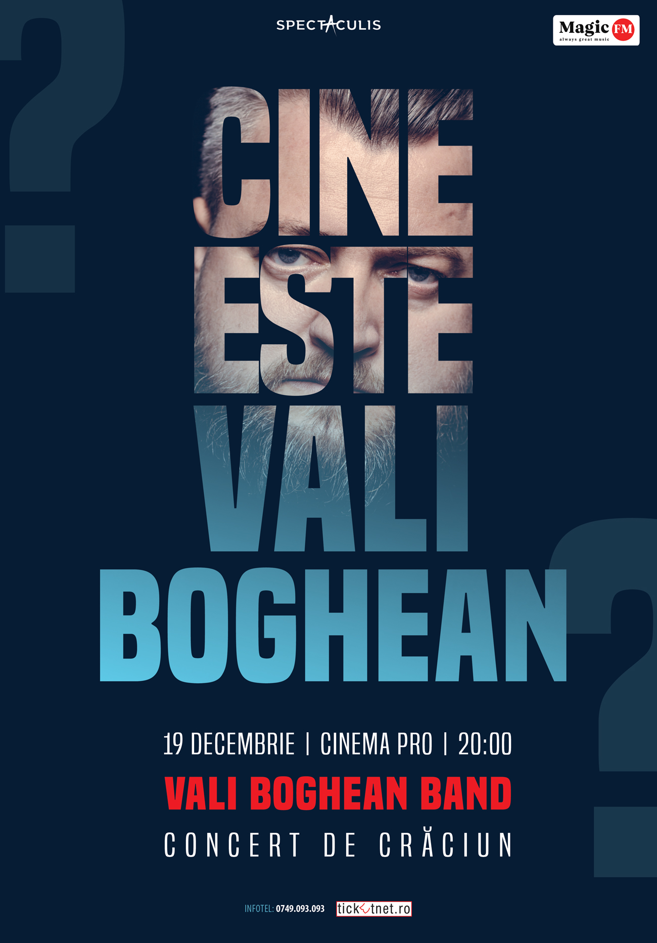 "Cine este VALI BOGHEAN ?"| Concert special de Crăciun | 19 decembrie 2018, la Cinema PRO